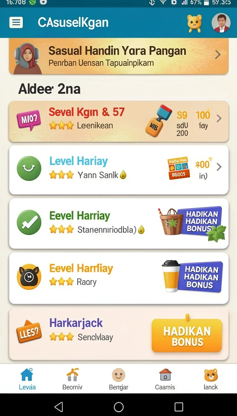 Cuplikan layar menu unduhan laparbos untuk perangkat Android